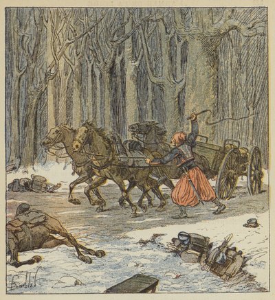 Jeune zouave ramenant à lui seul une pièce de canon - after Louis Charles Bombled