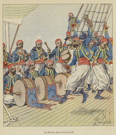 La Nouba des turcos à bord - after Louis Charles Bombled