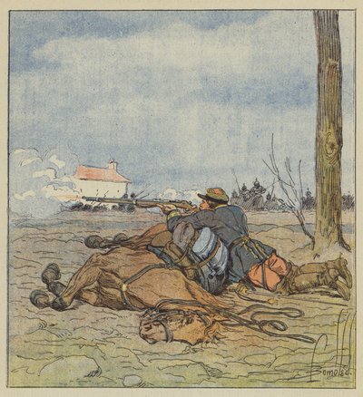 La mort du colonel Girard - after Louis Charles Bombled