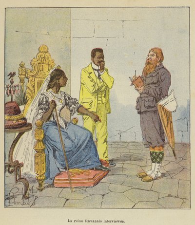 La reine Ranavalo interviewée - after Louis Charles Bombled