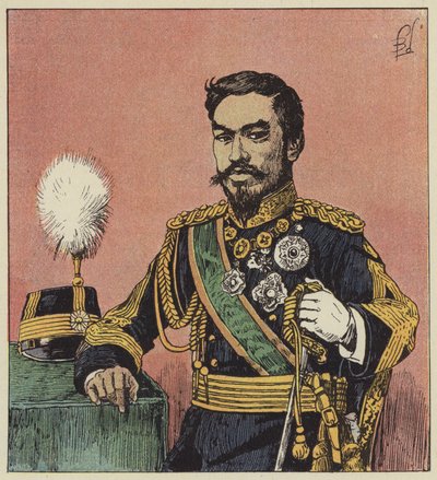 Le Mikado Mutsu-Hito, empereur du Japon - after Louis Charles Bombled