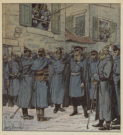 Le capitaine Pendezec et le général Treskow - after Louis Charles Bombled
