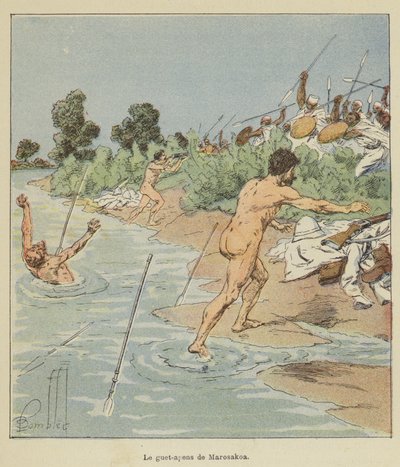 Le guet-apens de Marosakoa - after Louis Charles Bombled