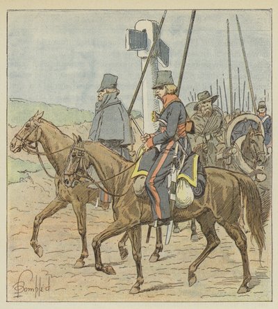 Les cosaques réguliers du Don - after Louis Charles Bombled