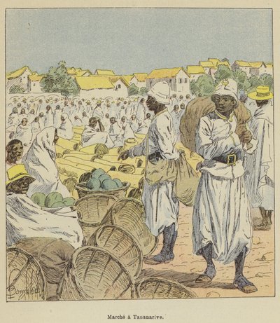 Marché à Tananarive - after Louis Charles Bombled
