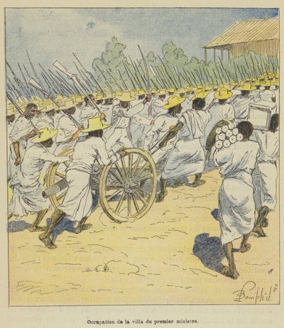 Occupation de la villa du premier ministre - after Louis Charles Bombled