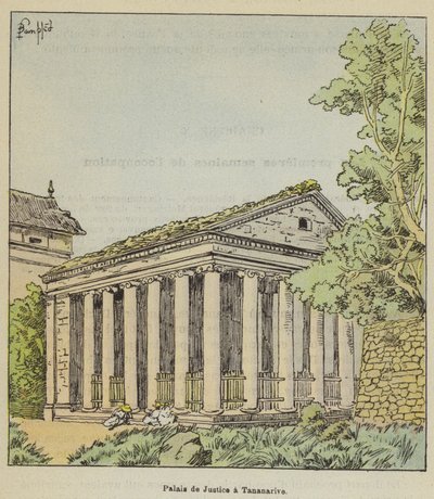 Palais de Justice à Tananarive - after Louis Charles Bombled
