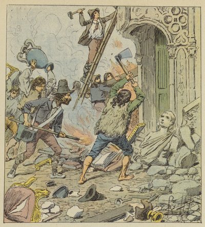 Pillage de Rome - after Louis Charles Bombled