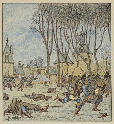 Prise du château de Villepion par les Français - after Louis Charles Bombled