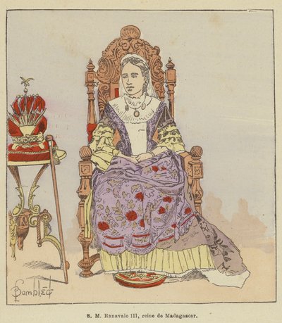 SM Ranavalo III, reine de Madagascar - after Louis Charles Bombled