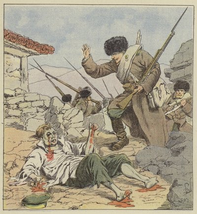 Soldat russe mutilé après le combat - after Louis Charles Bombled