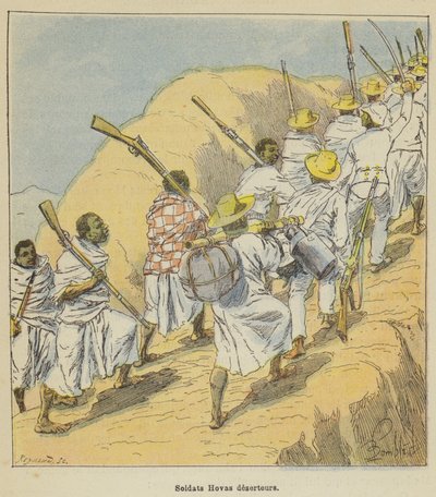 Soldats Hovas déserteurs - after Louis Charles Bombled