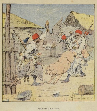 Tirailleurs à la maraude - after Louis Charles Bombled