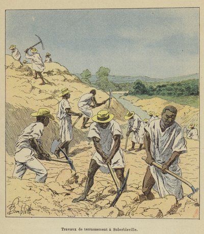 Travaux de terrassement à Suberbieville - after Louis Charles Bombled