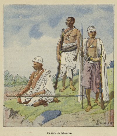 Un poste de Sakalaves - after Louis Charles Bombled