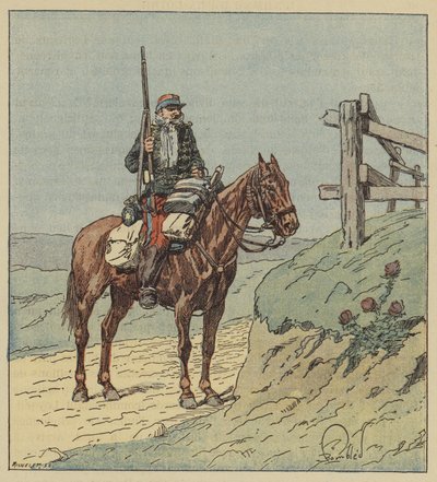 Vedette du 6e hussards - after Louis Charles Bombled