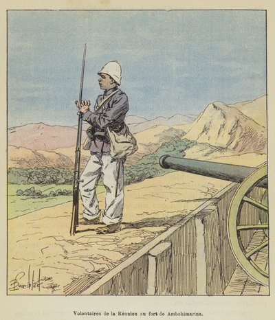 Volontaires de la Réunion au fort d