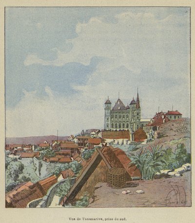 Vue de Tananarive, prise du sud - after Louis Charles Bombled