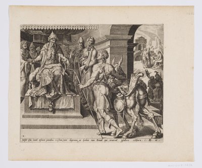 David apportant à Saül les cadeaux de son père - after Maarten van Heemskerck