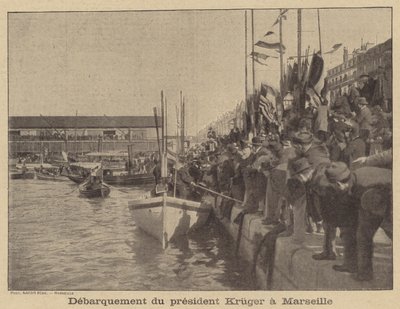 Le Président Kruger du Transvaal arrivant à Marseille - after Nadar