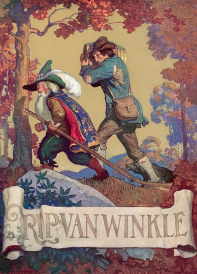 Illustration de couverture pour Rip Van Winkle - after Newell Convers Wyeth