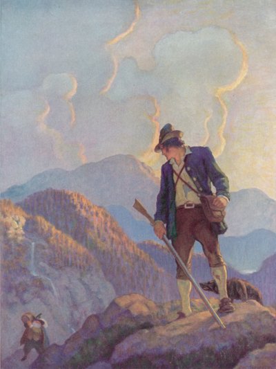 Illustration pour Rip Van Winkle - after Newell Convers Wyeth
