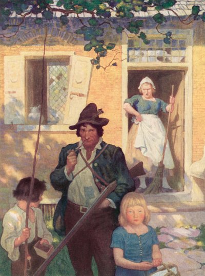 Illustration pour Rip Van Winkle - after Newell Convers Wyeth