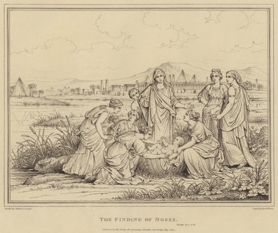 La découverte de Moïse, Exode - after Nicolas Poussin