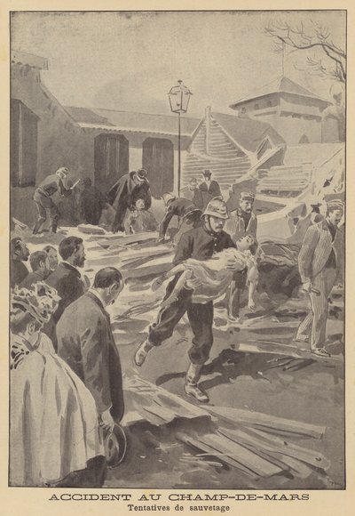 Accident au Champ-de-Mars, Paris - after Oswaldo Tofani