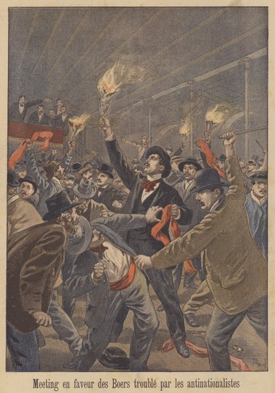 Antinationalistes perturbant une réunion de soutien aux Boers à Paris - after Oswaldo Tofani