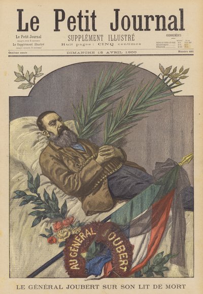 Le général boer Piet Joubert sur son lit de mort, Pretoria, Afrique du Sud - after Oswaldo Tofani