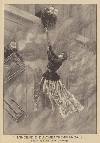 Incendie au Théâtre-Français, Paris - after Oswaldo Tofani