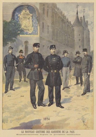 Nouveaux uniformes pour la police - after Oswaldo Tofani