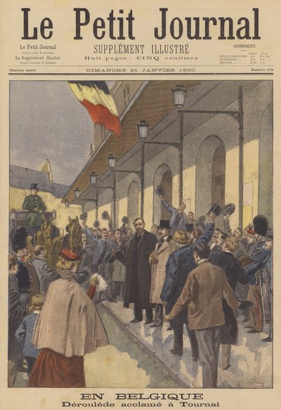 Paul Déroulède recevant un accueil chaleureux à Tournai, Belgique - after Oswaldo Tofani