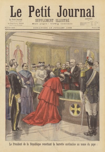Le président Faure de France plaçant la calotte cardinalice sur la tête du nonce papal - after Oswaldo Tofani