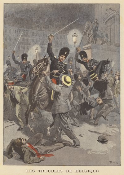 Troubles en Belgique - after Oswaldo Tofani