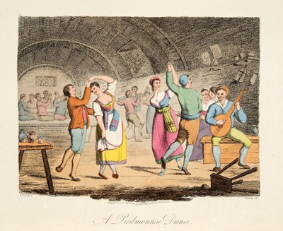 Une danse piémontaise, de Scènes italiennes, représentant les mœurs, coutumes et divertissements des différents États d
