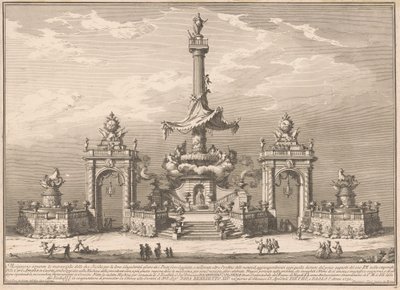 La Seconde Machine pour la Chinea de 1752 : Le Banquet des Dieux dans la Villa Carl