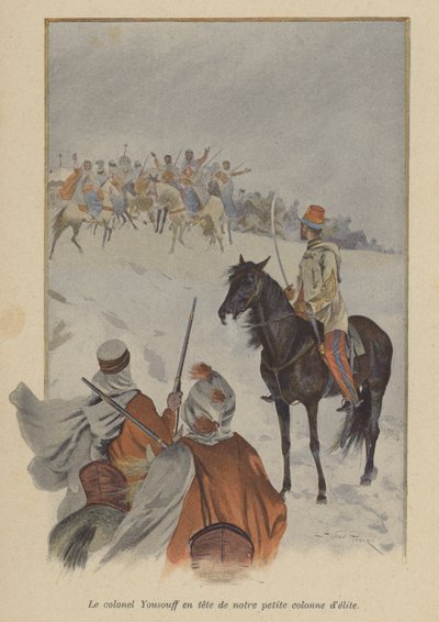 Le colonel Youssouf à la tête de notre petite colonne d