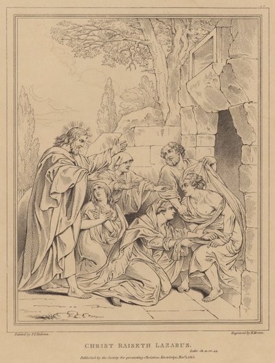 Christ ressuscite Lazare, Luc - after Peter Paul Rubens