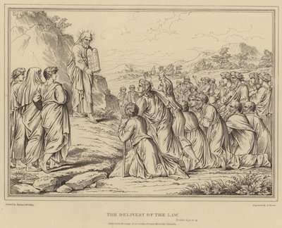 La remise de la loi, Exode - after Raphael