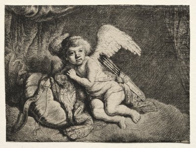Cupidon au repos - after Rembrandt van Rijn