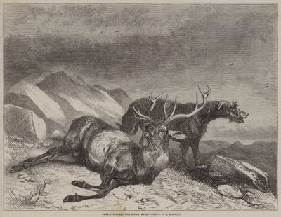 Chasse au cerf, le cerf mourant - after Richard Ansdell