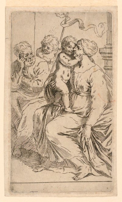 La Sainte Famille avec Saint Jean - after Simone Cantarini