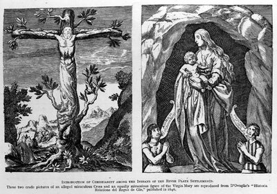 Introduction du christianisme parmi les Indiens des établissements du Rio de la Plata, reproduit de Historia Relatione del Regno de Cile de d