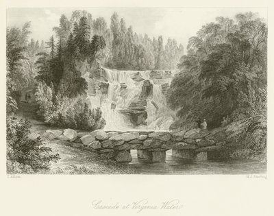 Cascade à Virginia Water - after Thomas Allom