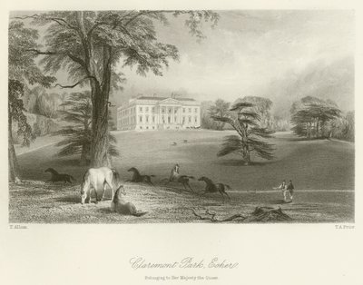 Claremont Park, Esher, appartenant à Sa Majesté la Reine - after Thomas Allom