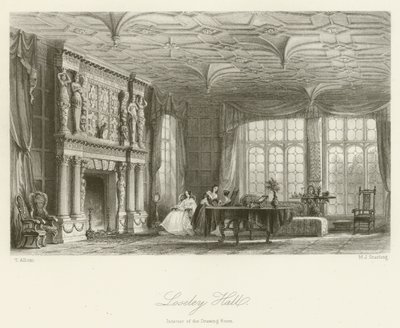 Loseley Hall, intérieur du salon - after Thomas Allom