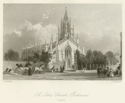 Église St John, Richmond, 1840 - after Thomas Allom