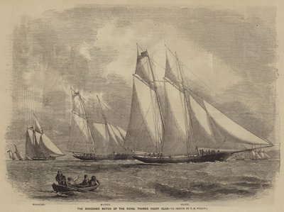 La course de goélettes du Royal Thames Yacht Club - after Thomas Harrington Wilson